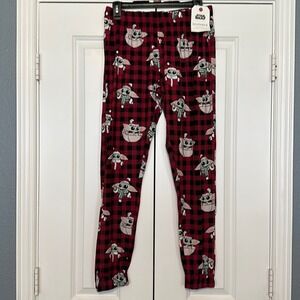Star Wars‎ Christmas Baby Yoda Pajama Pants womens size medium Munki Munki NWT!